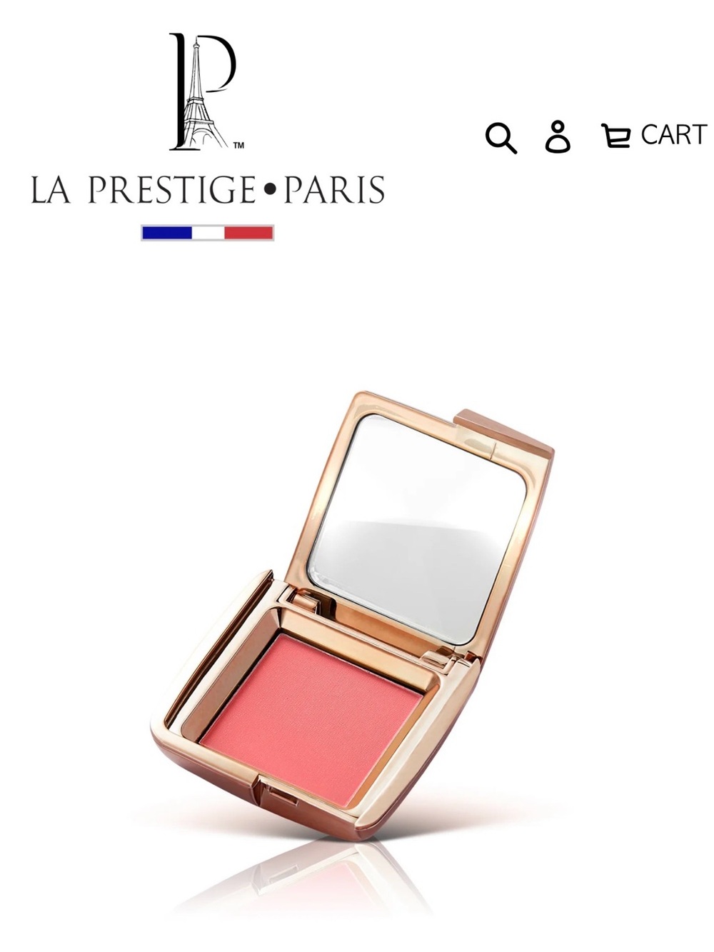 La Prestige Paris Coral Blush Compact — Warm Coral Pink